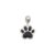 Berloque para Pulseira de Prata 925 Pata de Cachorro Resinado 15mm