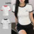 Lovito Camiseta Casual Com Laço Liso Para Mulheres L99ED864