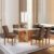 Conjunto Sala de Jantar Mesa Tampo Dakota Plus Vidro 160X80cm com 6 Cadeiras Laura Yescasa  Cinamomo/Off White/Suede