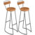 Kit 02 Banquetas Altas Cozinha Sala De Jantar Estrutura Em Aço Mahal D01 Peroba Rosa – Lyam Decor