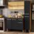 Armário de Cozinha Compacta 137cm Rustic/Preto Emilly Gold Madesa 03