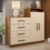 Cômoda 2 Portas 4 Gavetas Aurea Demóbile Amêndola Touch/Off White