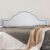 Cabeceira Casal Estofada para Cama Box Provençal Luxo com Tachas 140x60cm Branco/Fumê