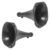 02 Bocal De Corneta Cone Longo Preto Com Rosca Para Drivers