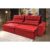 Sofá Retrátil Reclinável França 2,30m Suede Velut Vermelho  Molas no Assento – King House
