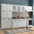 Cozinha Completa de Aço Star New 14 Portas 3 Gavetas com Vidro Branco – Telasul