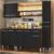 Cozinha Completa Madesa Emilly Sky com Armário Vidro Reflex e Balcão – Rustic/Preto