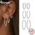 Brincos Bamoer 925 Sterling Sliver Hoop Jóias Brilhantes Para Mulheres