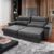 Sofá Retrátil Reclinável Grécia 2,10m Suede Velut Cinza  Molas no Assento – King House