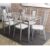 Conjunto Sala de Jantar Mesa Tampo de Vidro Retangular Reno e 6 Cadeiras Florença Crome Cromado/Branco
