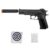 Pistola AirSoft Spring SW5906 M24 6mm Preta – Double Eagle + Esfera + Alvo