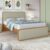 Cama Casal em Mdp/mdf 207x110cm Loop Amêndoa Clean/Salvia