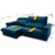 Sofá Retrátil Reclinável Grécia 2,70m Suede Velut Azul Marinho  Molas no Assento – King House