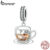 Bamoer 925 Sterling Sliver Charme De Café Acessórios Para Pulseira