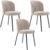 Kit 3 Cadeiras Sala de Jantar Estofada Gavi L02 Bouclê Creme – Lyam Decor