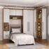 Guarda Roupa Casal 100% MDF Toquio 2 Portas de Correr 4 Gavetas Espresso Móveis Freijó/Off White