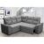 Sofá Canto London Cinza Suede Velut – King House