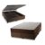 Conjunto Box Baú Atlanta Marrom 193x203x69 Espuma D45