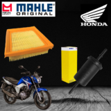 Filtro Ar Elemento Modelo Original Honda + Filtro Combustível Metal Leve KL741 – Titan Fan 150 MIX – Xre 190 Bros