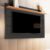 Painel para Tv 72 Polegadas 180cm 1 Prateleira Vivare New Preto/Freijó