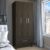 Guarda-Roupa Solteiro Poseidon 3 Portas 1 Gaveta Ebano – Panorama Móveis