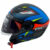 Capacete Fw3 X Open Up Rapid Azul Com Amarelo Modelo 56/58/60