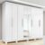 Guarda-roupa Casal Easy Slim 8 Portas Com Espelho e Pés Branco