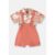 Conjunto Jardineira em Linho e Body Camisa Bebê Menino Up Baby