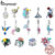 Bamoer 925 Sterling Silver Charms Colorful Garden Bird Series Pingente De Contas De Bricolagem