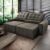 Sofá Retrátil Reclinável Alaska 2,70m Suede Velut Tabaco  Molas no Assento – King House