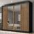 Guarda-Roupa Casal Madesa Austin 4 Portas de Correr com Espelhos 3 Gavetas