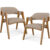 Kit 02 Cadeiras Para Sala de Jantar e Estar Living Estofada Suran L02 Linho Bege Escuro – Lyam