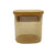 Pote de Vidro Âmbar Hermético com Tampa de Bambu – 6x6cm – 125ml – 1 unidade – Rizzo