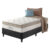 Cama Box Solteiro King Preto + Colchão Molas Ensacadas Houston Pillow Inn 96x203x65cm