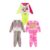 Kit Sortido 6 Peças de Roupas Infantis Feminino Inverno – 3 Casacos + 3 Calças