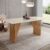 Mesa de Madeira Adriana com Vidro Nature/Off White – Henn
