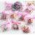 Kit 1/2/3/4/5/6/12 bolsinha com 100 Peças Elástico De Cabelo Feminino Saco ziplock de desenho animado