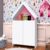 Cômoda Infantil Magia 2 Portas 4 Prateleiras Flex Branco/Rosa – Gabrielli Móveis
