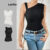 Lovito Regata Assimétrica Simples para Mulheres L80ED362(Multicolorido)