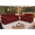 Conjunto Sofá Windsor Velut Vermelho 3 e 2 Lugares 2,04m e 1,59m – King House