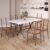 Conjunto Sala de Jantar Mesa Retangular 140x75cm Tampo Madeira Mdp 6 Cadeiras Rio Marrom/Marrom