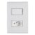 Conjunto 4 x 2 Tramontina com Interruptor Simples e Tomada 2 Pinos + Terra 10A 250v Branco – 57170/264