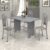 Conjunto de Mesa 120x75cm Tampo Granito com 4 Cadeiras Lavínea  Martelado Pérola/Ocre/Paraopeba