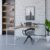 Escrivaninha Mesa Escritório em L Estilo Industrial 120x150cm Kuadra Lamina Mel/Branco