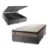 Conjunto Box Baú Atlanta Bege 193x203x69 Espuma D45