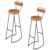 Kit 2 Banquetas Altas com Encosto para Cozinha Estilo Industrial Aura D09 Peroba – Mpozenato