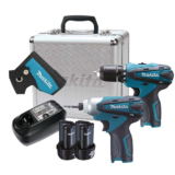 Kit Parafusadeira Furadeira e Parafusadeira à Bateria 12V LCT204 Makita e Coldre