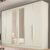 Guarda-Roupa Casal Oslo 6 Portas 6 Gavetas 100% Mdf com Espelho Off White – Mademarques