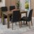 Conjunto Sala de Jantar Mesa Tampo de Vidro 4 Cadeiras Rustic/Oxford Antônia Madesa