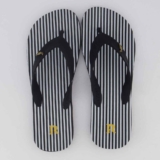 Chinelo Reserva Trancoso Listrado II Preto e Branco